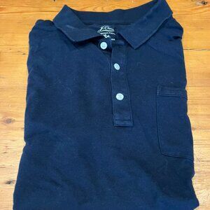 J.Crew Pique Polo Shirt Blue Short Sleeve - Large